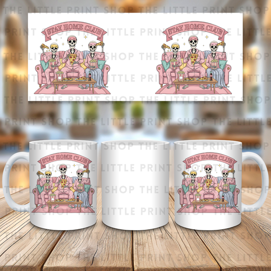 Stay At Home Club - 11oz Sublimation Wrap