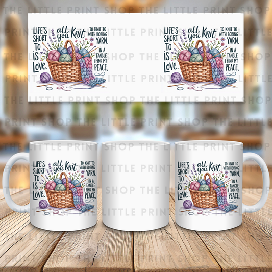 Knitting Basket - 11oz Sublimation Wrap