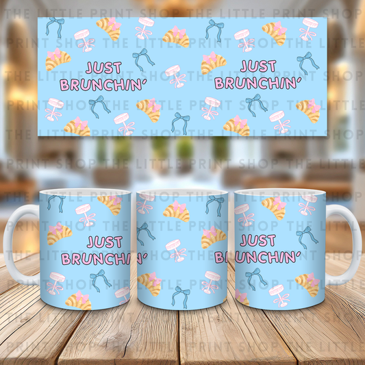 Just Brunchin' - Blue - 11oz Sublimation Wrap