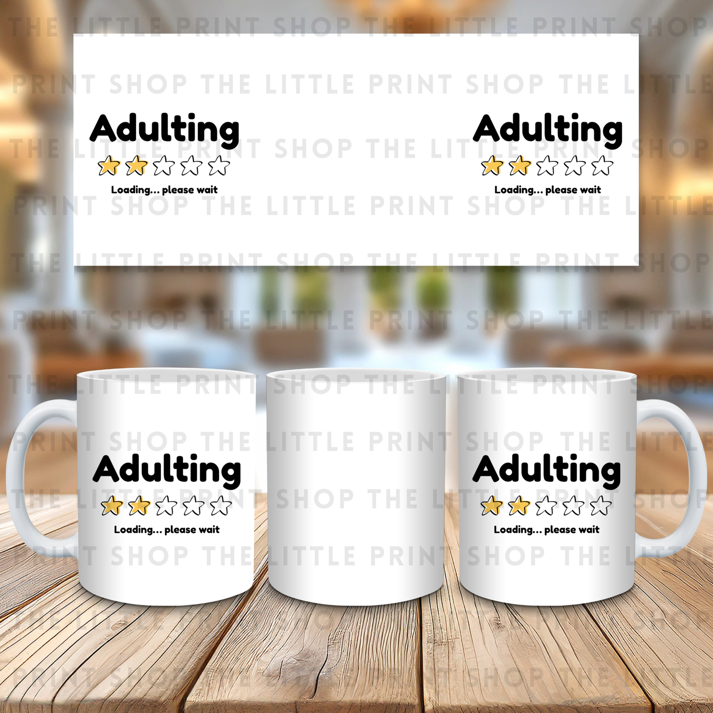 Adulting - Loading Please Wait.. - 11oz Sublimation Wrap