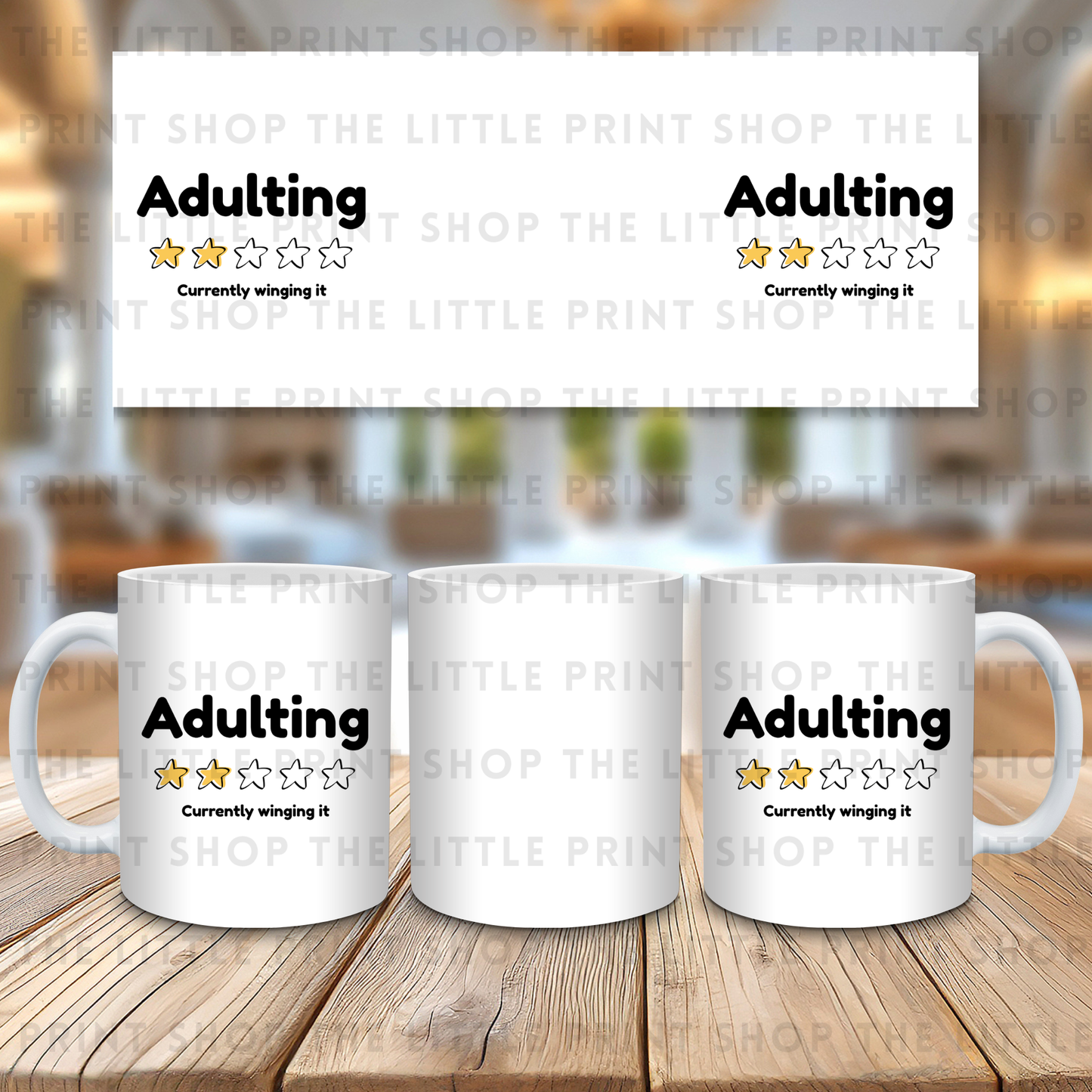 Adulting - Winging It - 11oz Sublimation Wrap