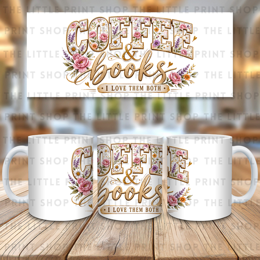 Coffee & Books - 11oz Sublimation Wrap