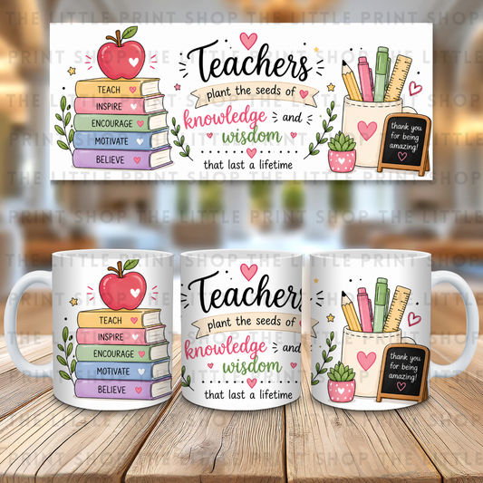 Teachers Wisdom - 11oz Sublimation Wrap