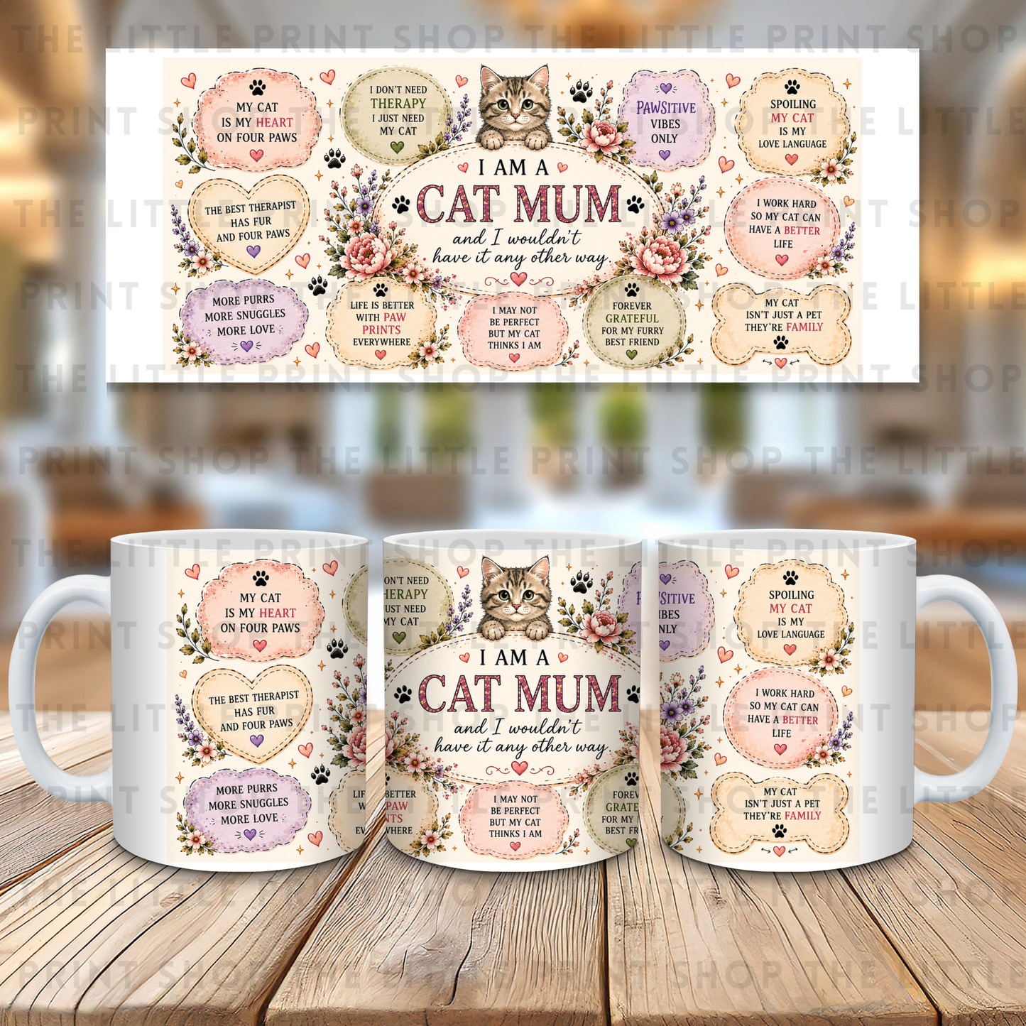 Cat Mum - 11oz Sublimation Wrap