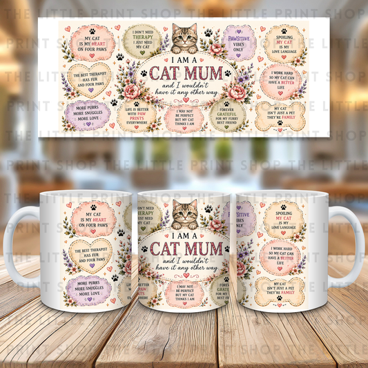 Cat Mum - 11oz Sublimation Wrap