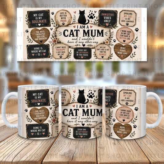 Cat Mum - 11oz Sublimation Wrap