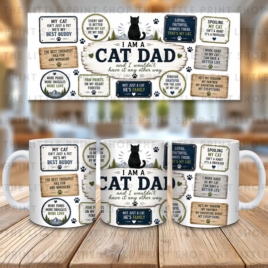 Cat Dad - 11oz Sublimation Wrap