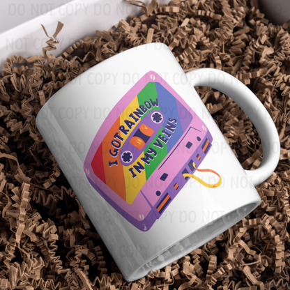Rainbow Cassette - 11oz Sublimation Wrap