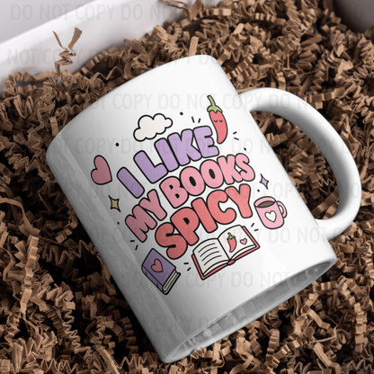 I Like My Books Spicy - 11oz Sublimation Wrap