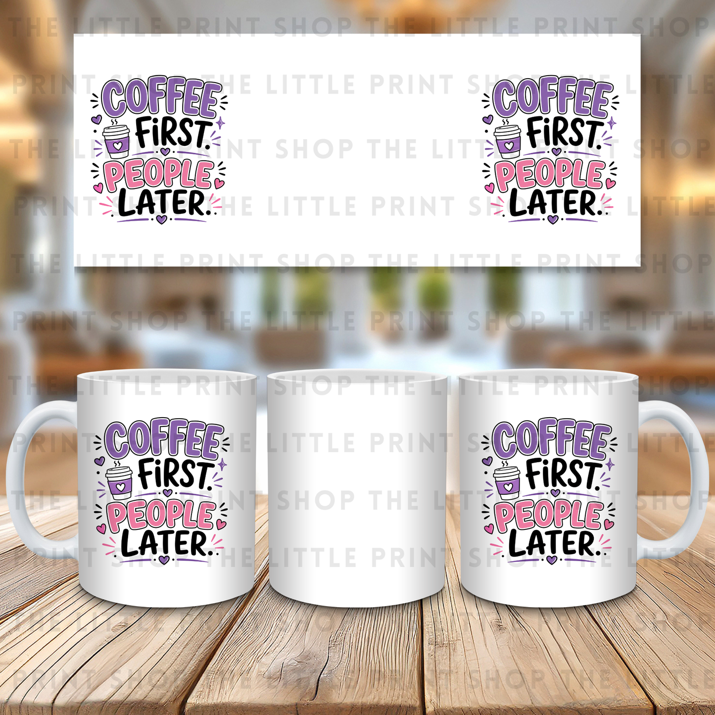 Coffee Later - 11oz Sublimation Wrap