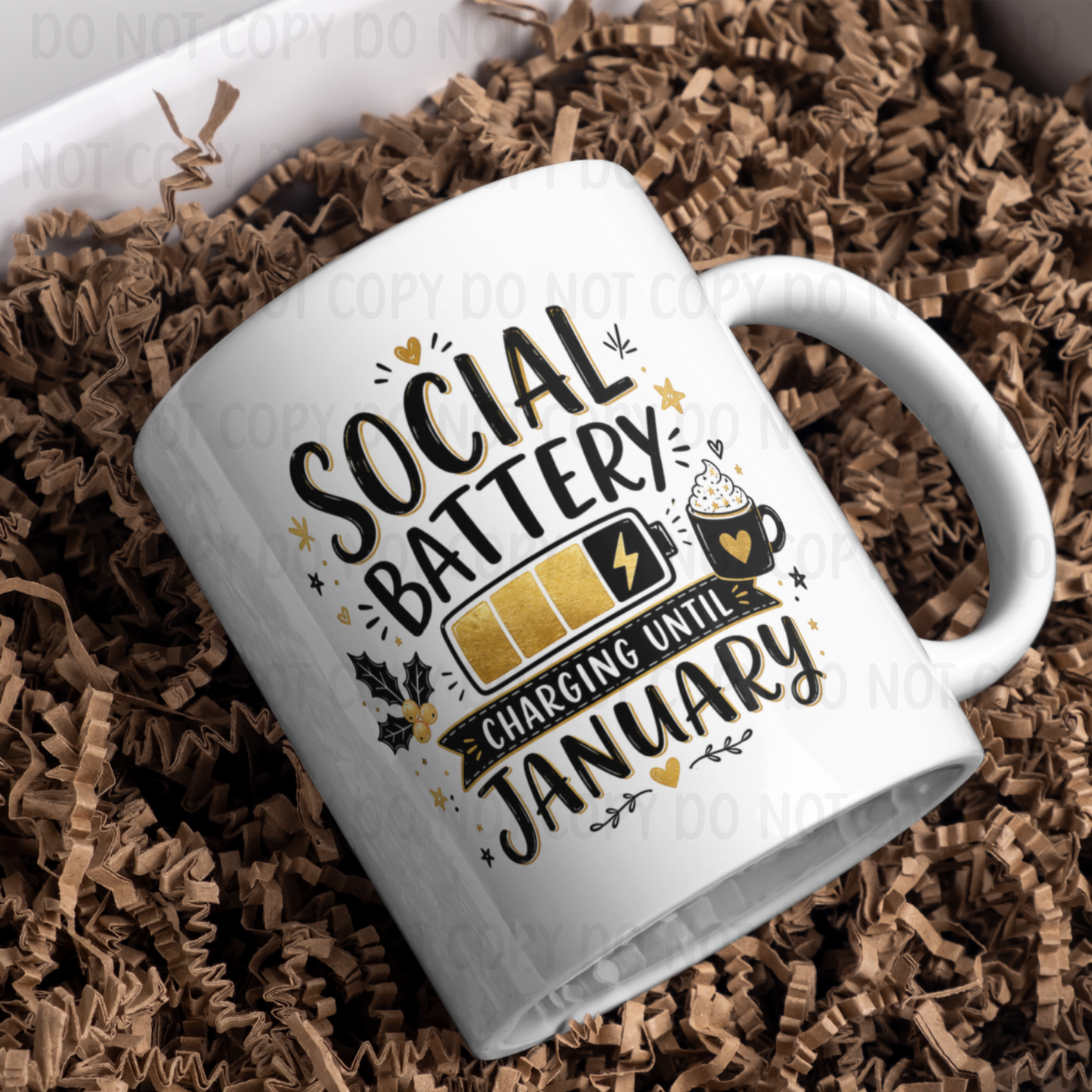 Social Battery - 11oz Sublimation Wrap