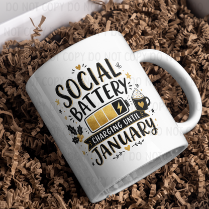 Social Battery - 11oz Sublimation Wrap