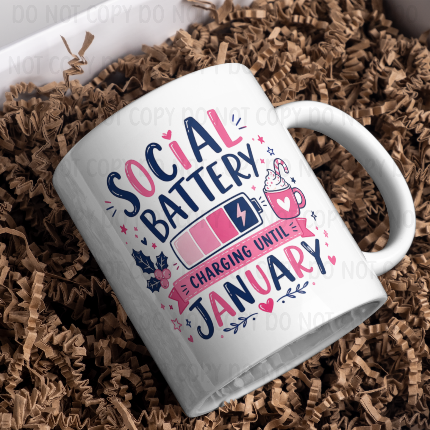Social Battery - 11oz Sublimation Wrap