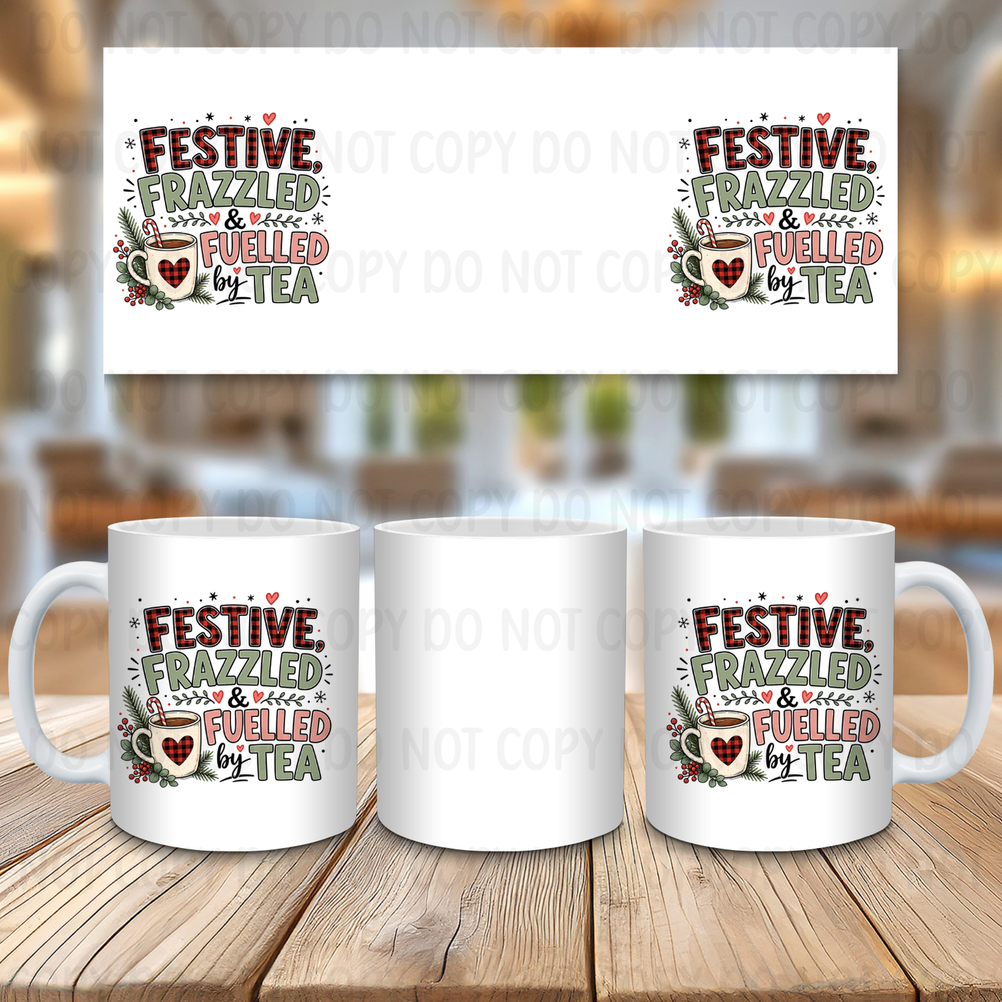 Festive & Frazzled - 11oz Sublimation Wrap