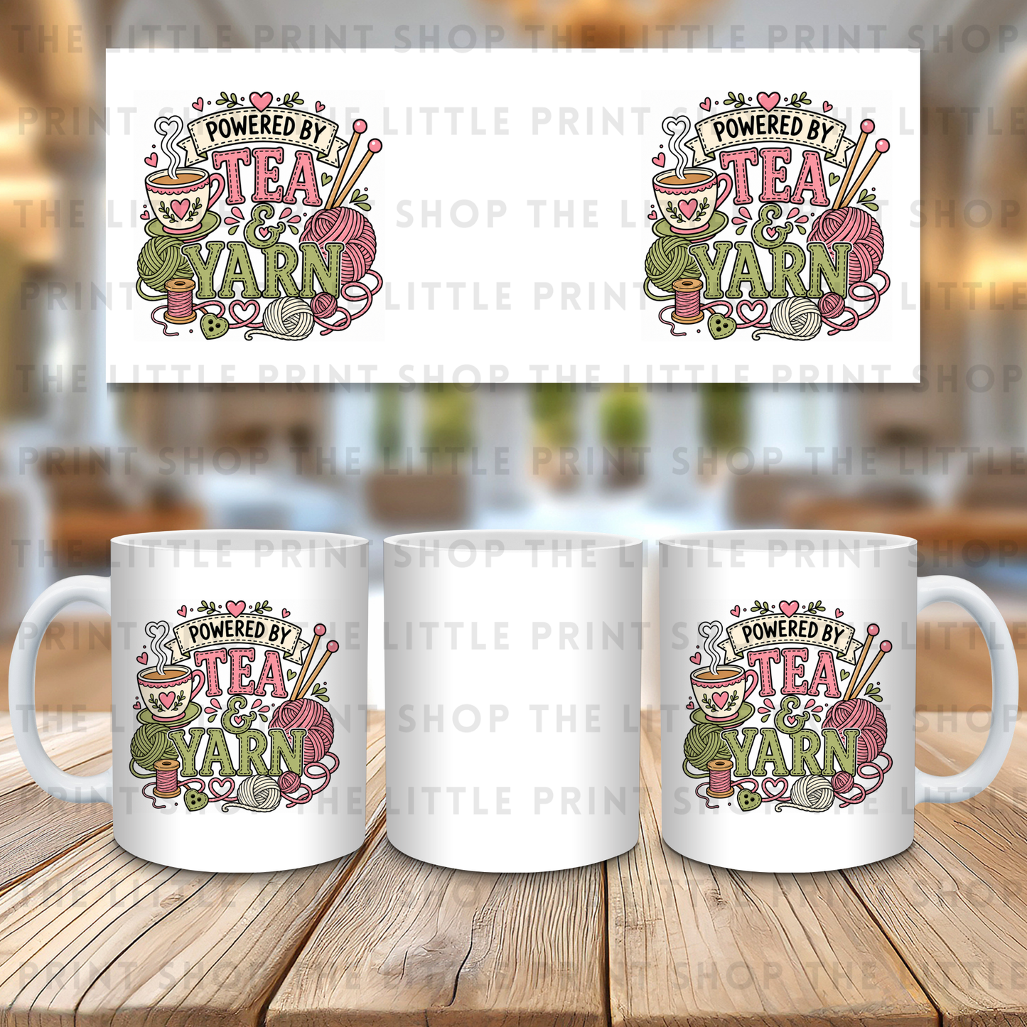 Tea & Yarn - 11oz Sublimation Wrap