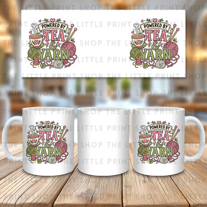 Tea & Yarn - 11oz Sublimation Wrap