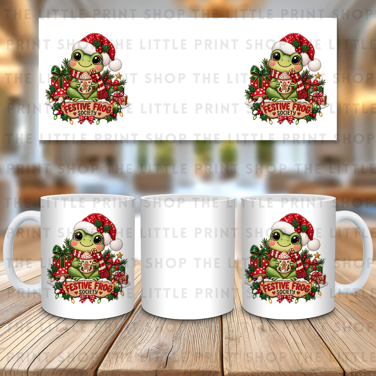 Festive Frog - 11oz Sublimation Wrap