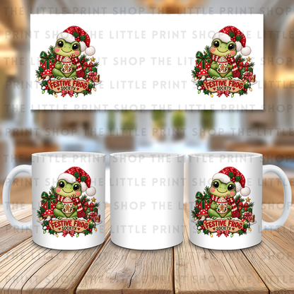 Festive Frog - 11oz Sublimation Wrap