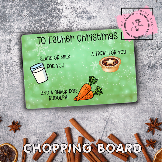To Father Christmas - Green - Sublimation A4 Print