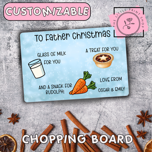 To Father Christmas - Custom Name Add On - Sublimation A4 Print