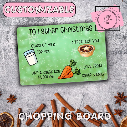 To Father Christmas - Custom Name Add On - Sublimation A4 Print
