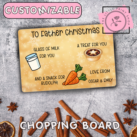 To Father Christmas - Custom Name Add On - Sublimation A4 Print