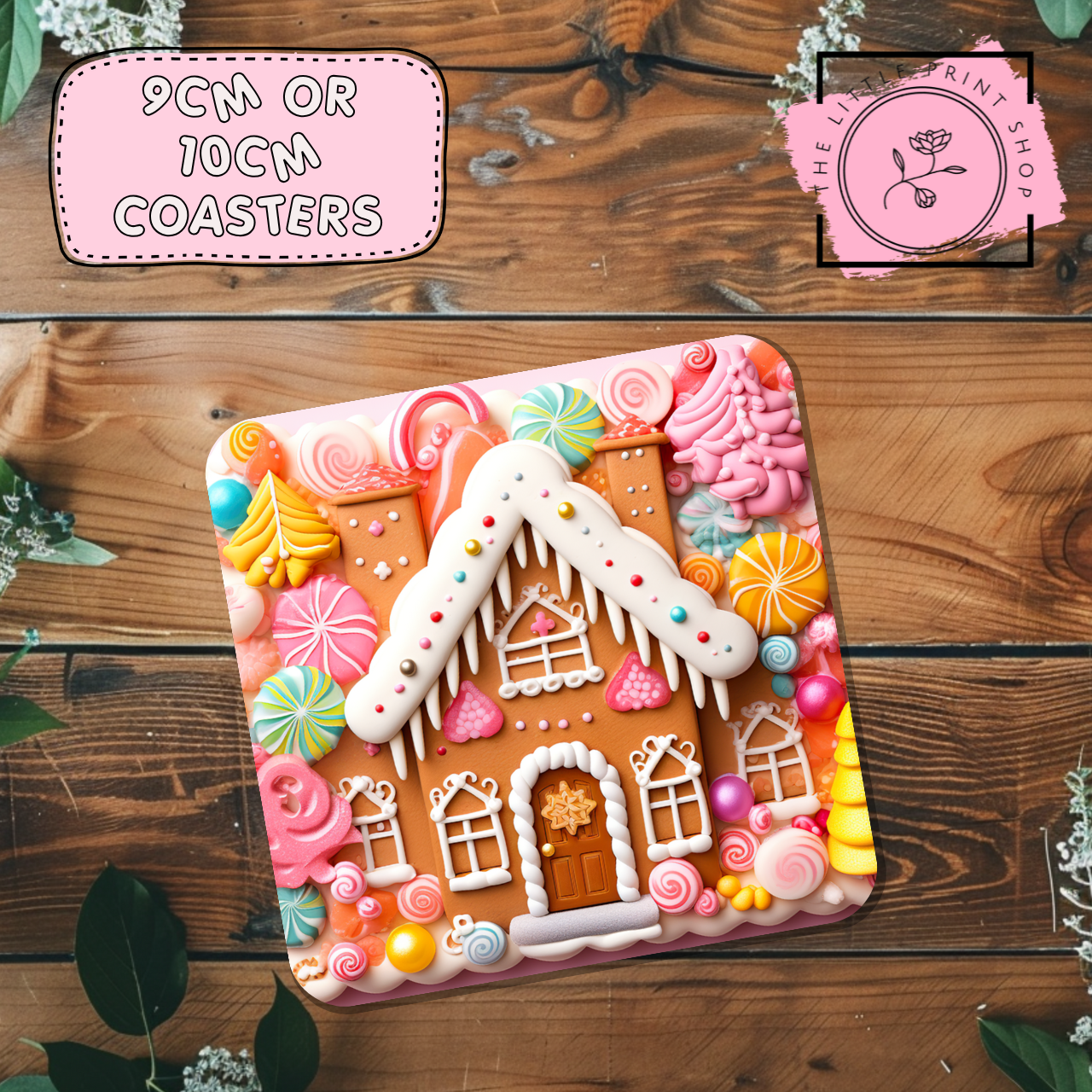 Gingerbread Houses - Sublimation Coaster Transfer