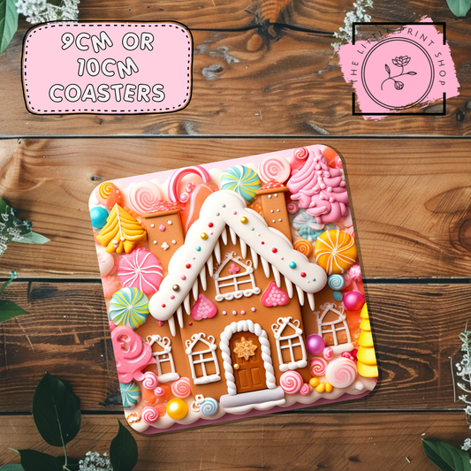 Gingerbread Houses - Sublimation Coaster Transfer