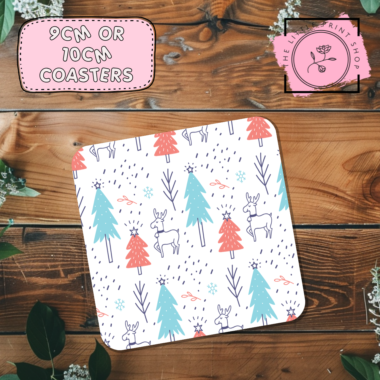 Christmas Trees - Sublimation Coaster Transfer