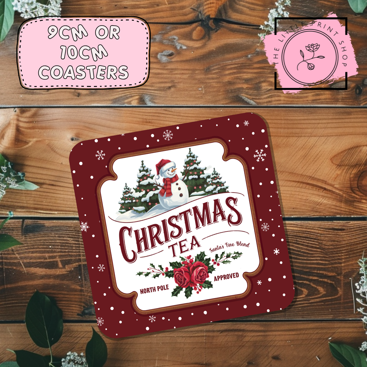 Christmas Tea - Sublimation Coaster Transfer