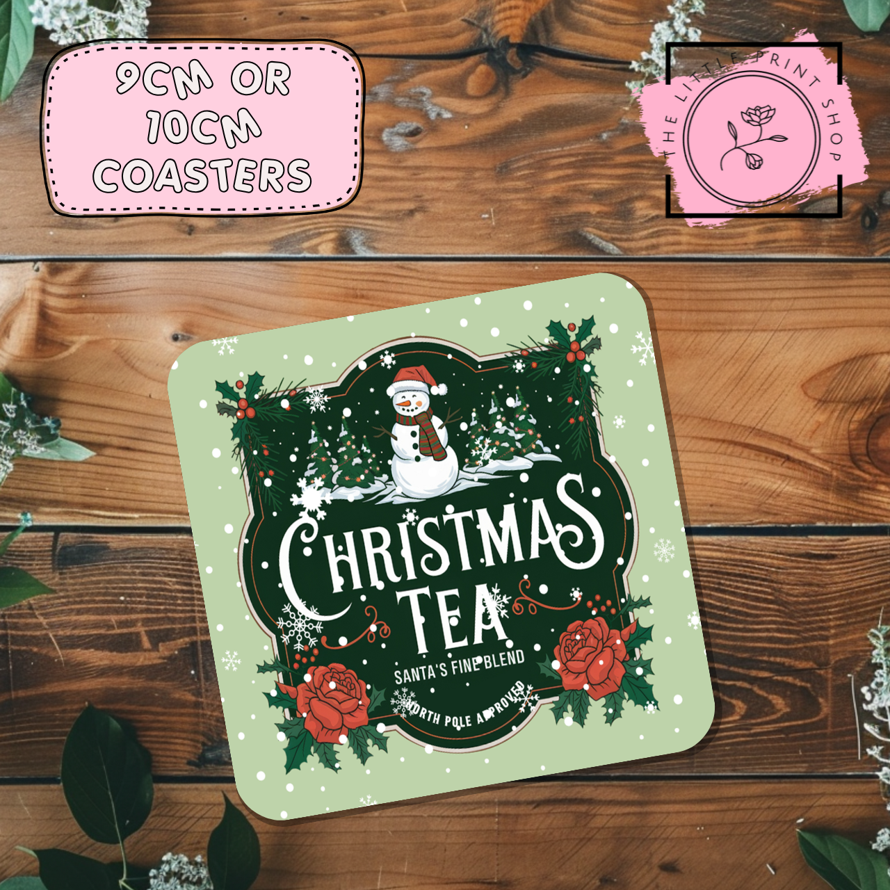 Christmas Tea - Sublimation Coaster Transfer