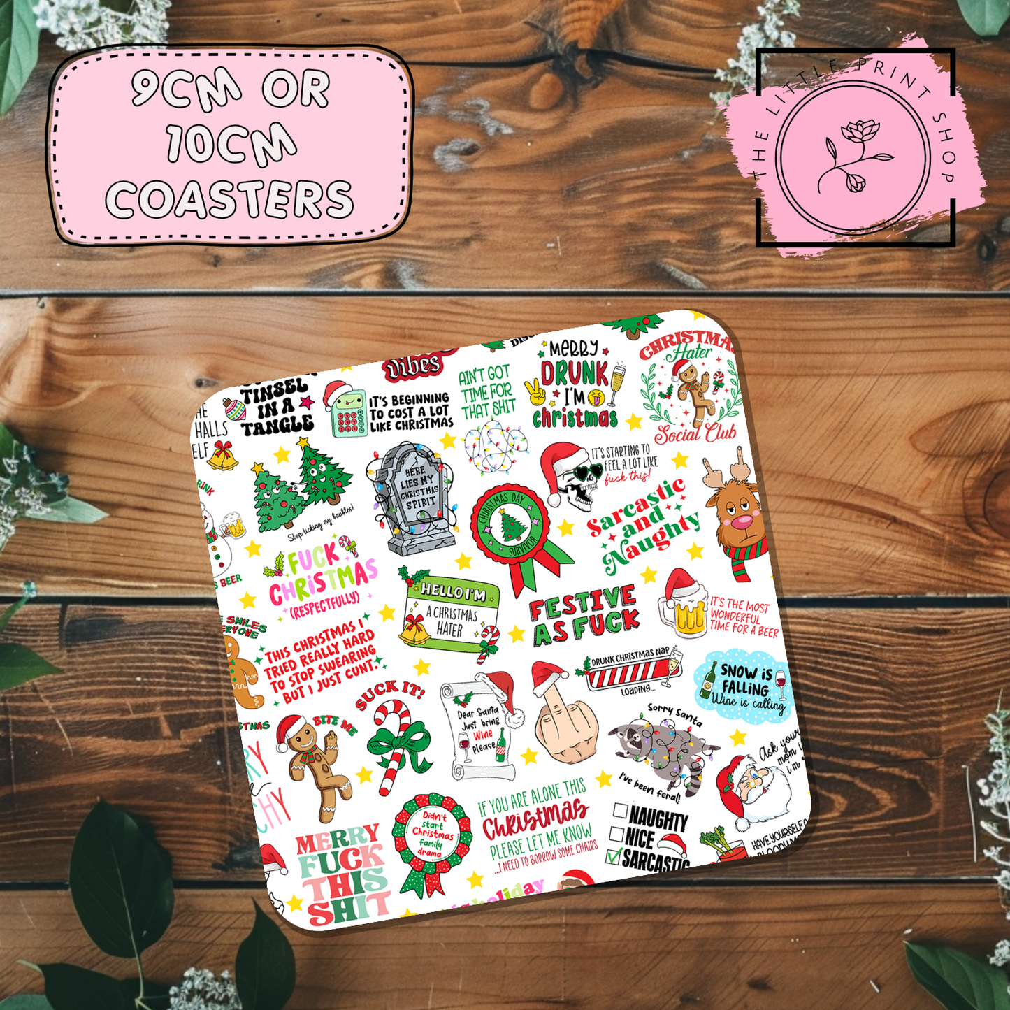 Christmas Pattern - Sublimation Coaster Transfer