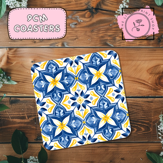 Blue Pattern - Sublimation Coaster Transfer