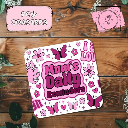 Mum's Daily Reminders - Sublimation Coaster Transfer