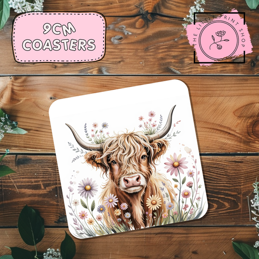 Highland Cow - Sublimation Coaster Transfer