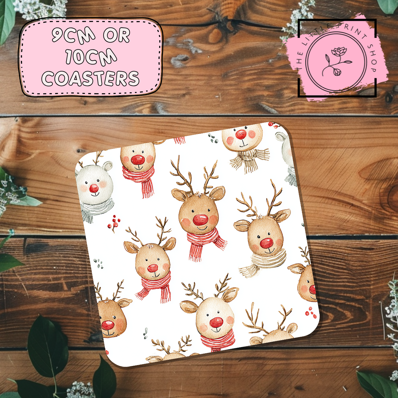 Christmas Reindeers - Sublimation Coaster Transfer