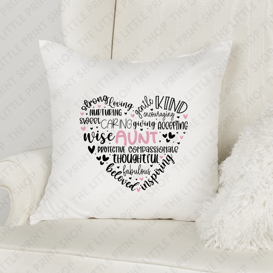 Aunt Quote - Sublimation Cushion Print