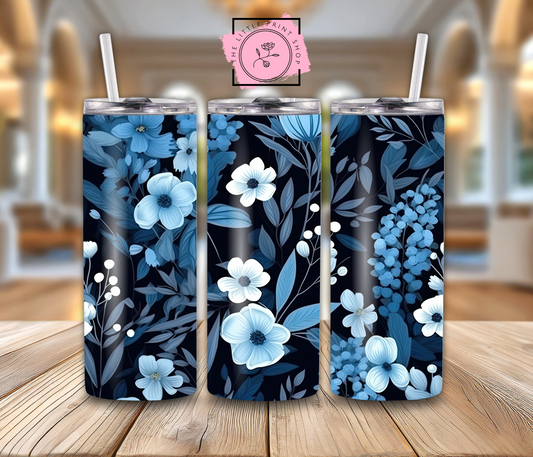 Midnight Flowers - 20oz Sublimation Wrap