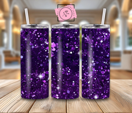 Purple Glitter - 20oz Sublimation Wrap