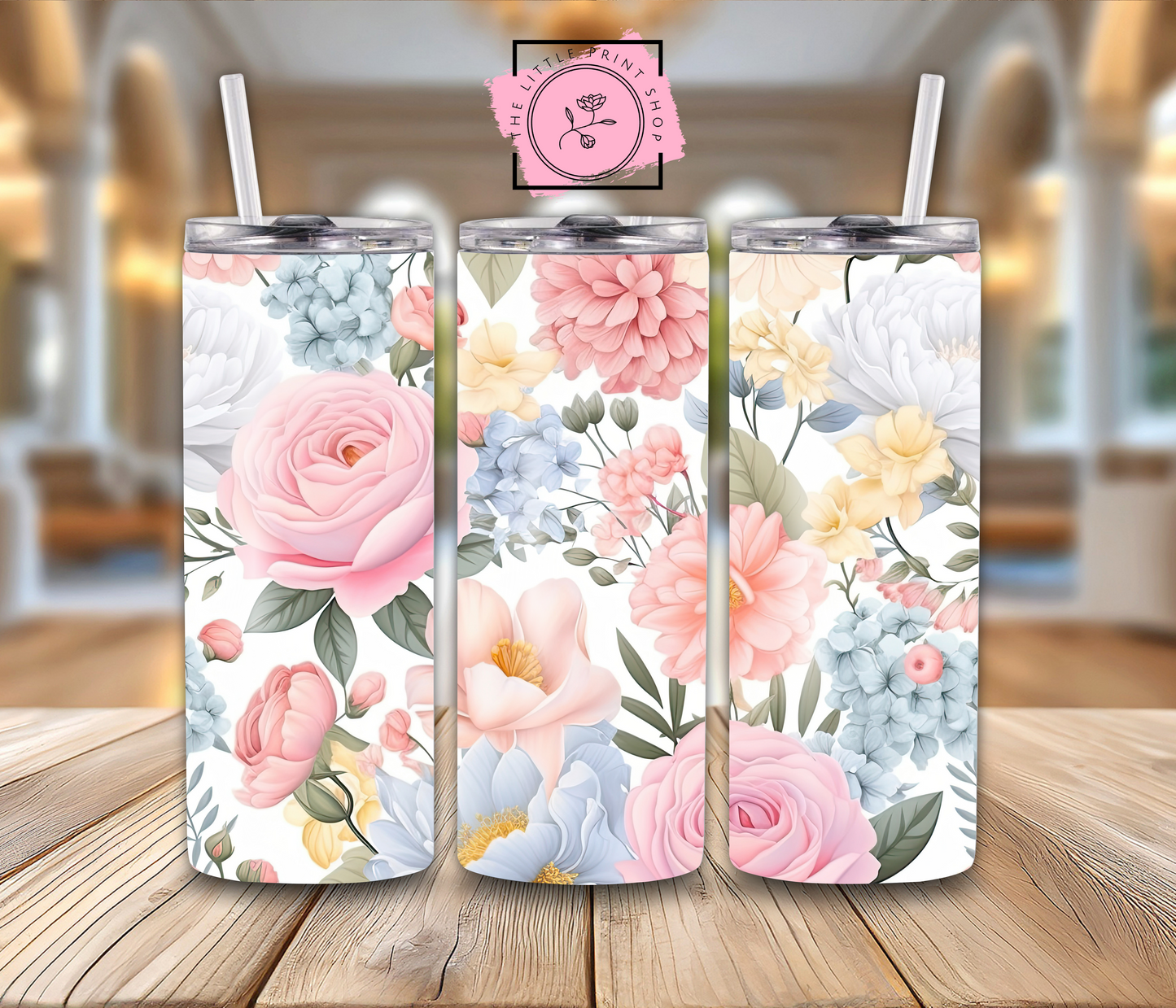 Floral Design #4 - 20oz Sublimation Wrap