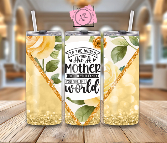 To The World Yellow - 20oz Sublimation Wrap