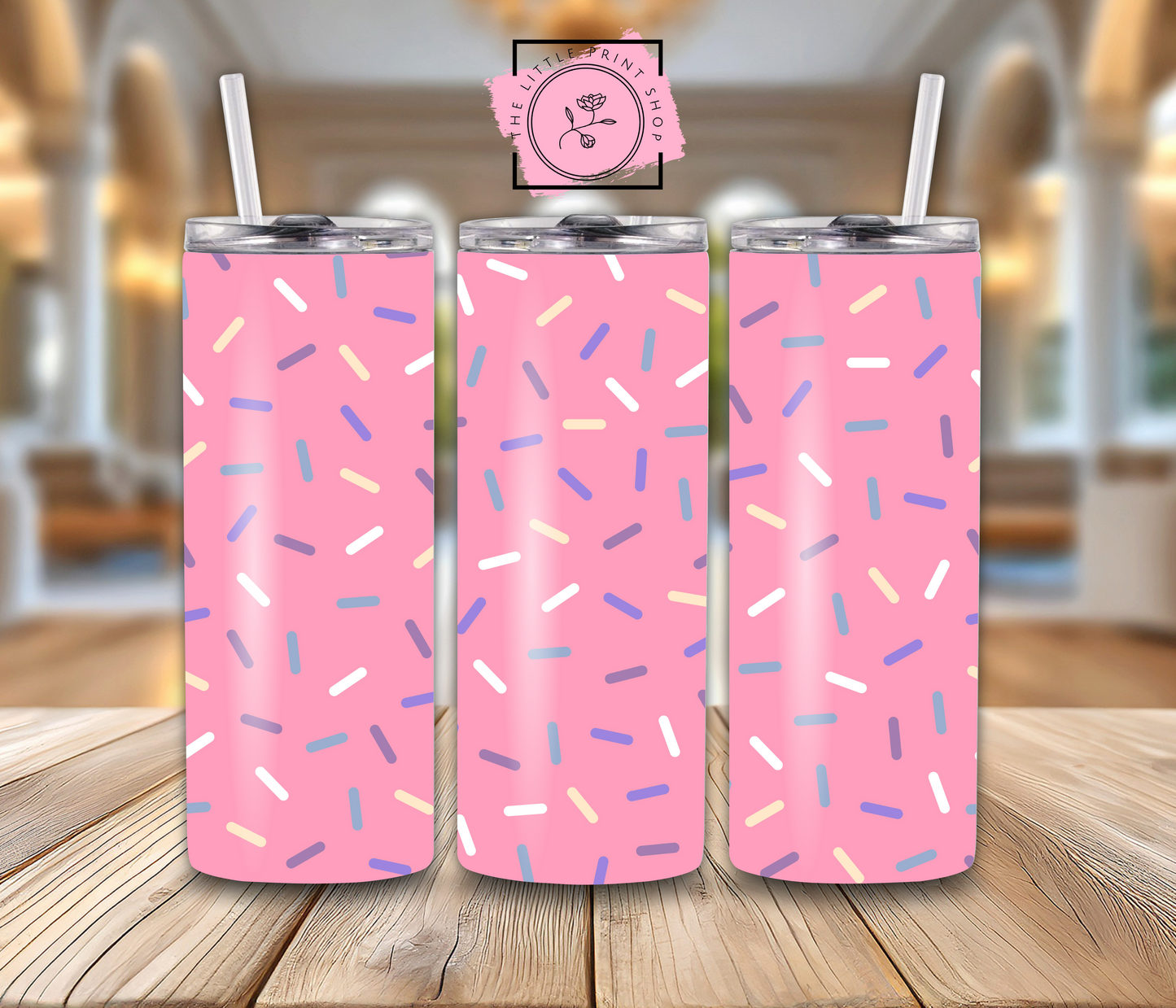 Sprinkles - Pink - 20oz Sublimation Wrap