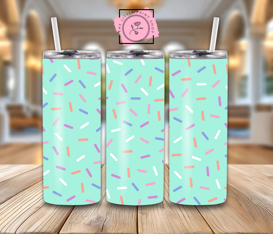 Sprinkles - Aqua - 20oz Sublimation Wrap