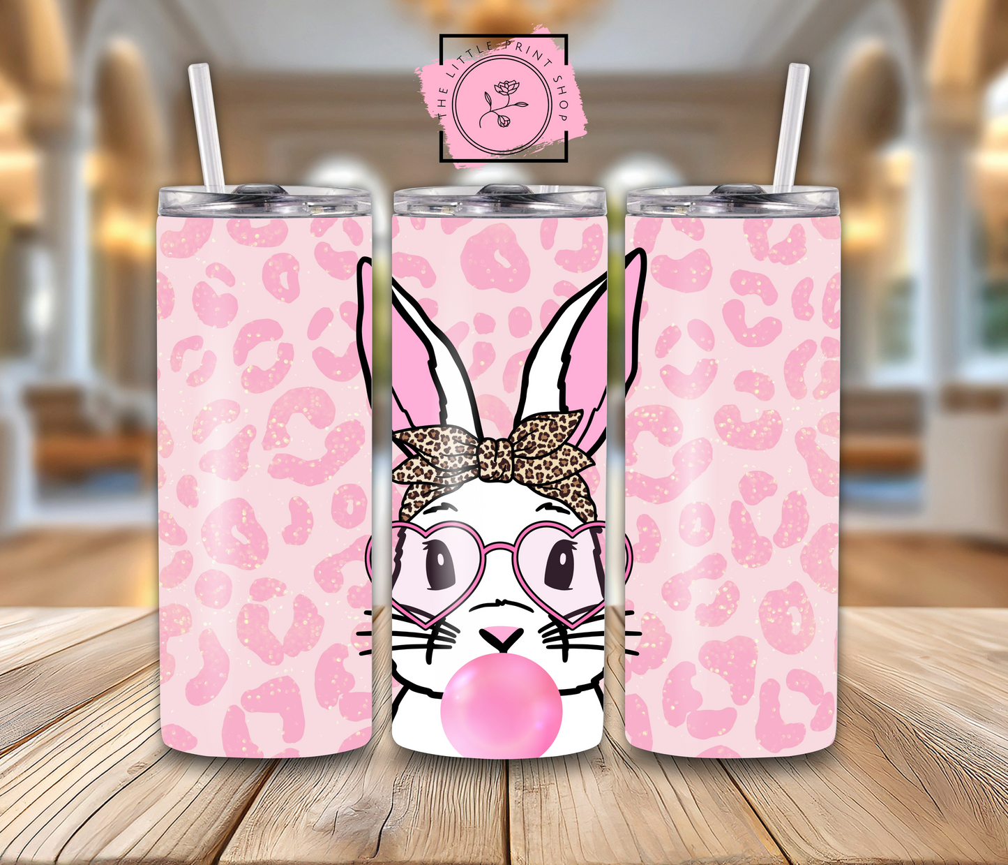 Pink Bubble-gum Bunny - 20oz Sublimation Wrap