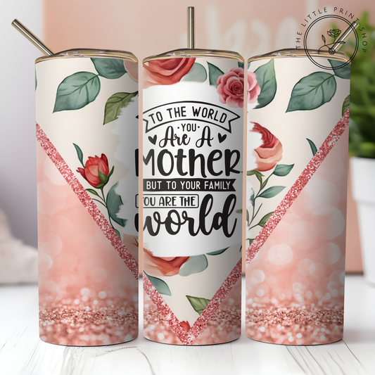 To The World Pink Roses - 20oz Sublimation Wrap