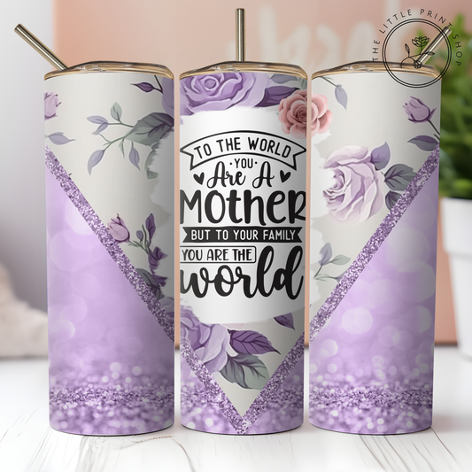 To The World Purple - 20oz Sublimation Wrap