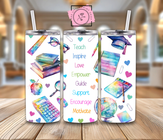 Teach Affirmations - 20oz Sublimation Wrap