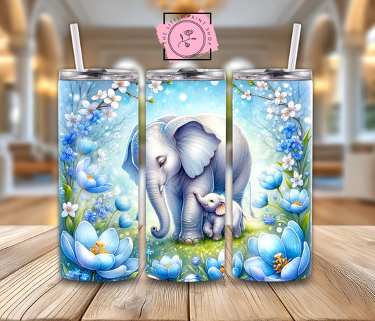 Blue Elephants - 20oz Sublimation Wrap