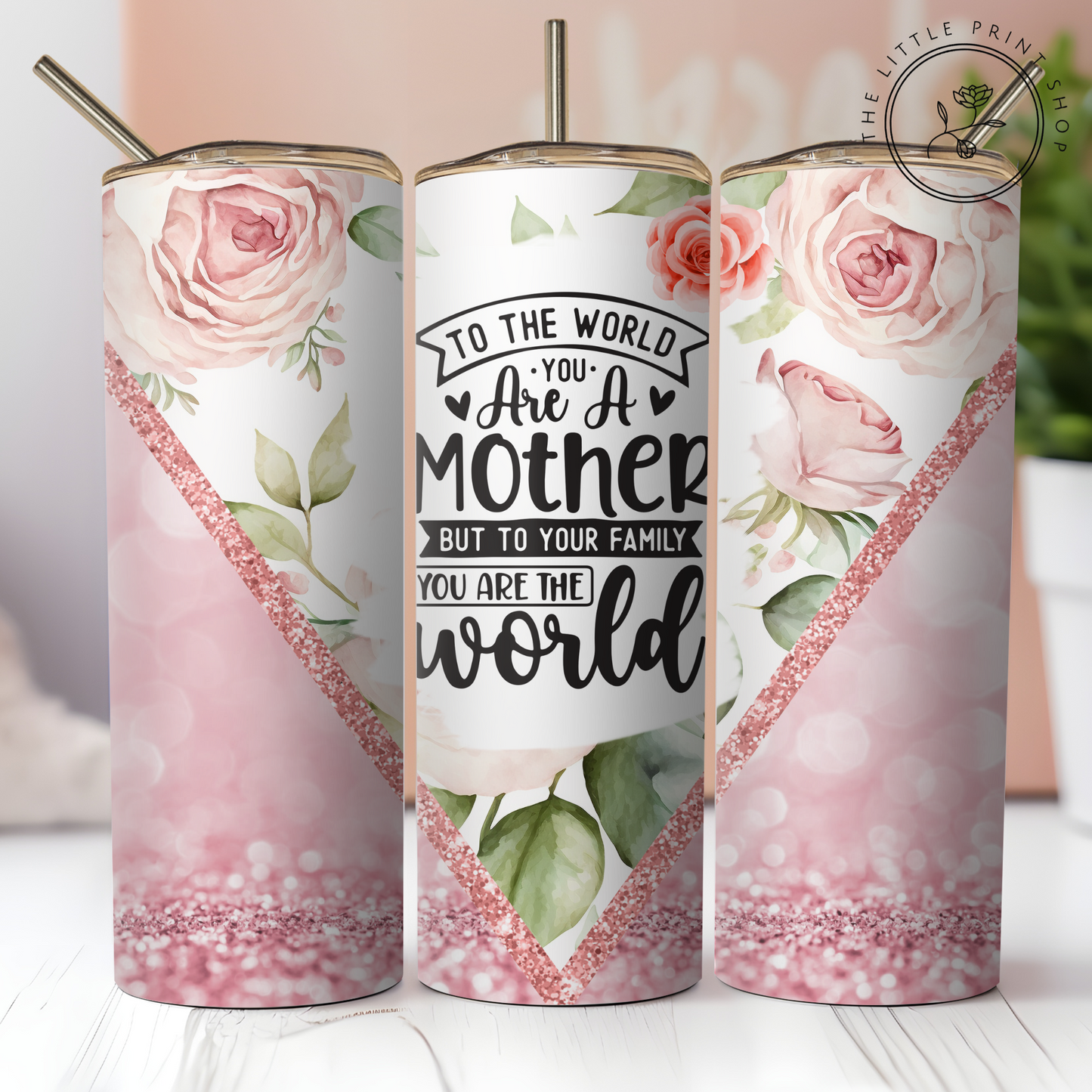 To The World Light Pink - 20oz Sublimation Wrap