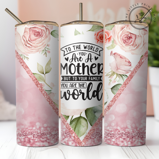 To The World Light Pink - 20oz Sublimation Wrap